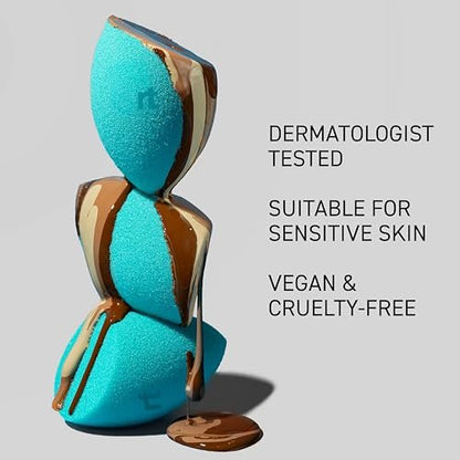 Real Techniques Miracle Airblend Schwamm – Mattierender Make-up-Schwamm für flüssige, cremige & pudrige Produkte, mittlere bis hohe Deckkraft, latexfrei, 1 Stück