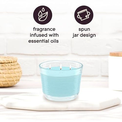 Glade Duftkerze Aqua Waves – 3er-Pack, 3-Docht-Kerze mit ätherischen Ölen, 6,8 oz pro Kerze