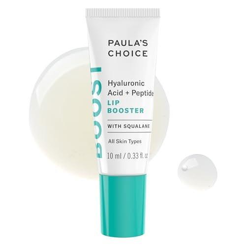 Paula's Choice BOOST Hyaluronsäure + Peptid Lippen-Booster – Hydratisierende Behandlung für Lippenvolumen, Festigkeitsverlust & feine Linien, mit Squalan, Duftstofffrei, 0,33 Fl Oz
