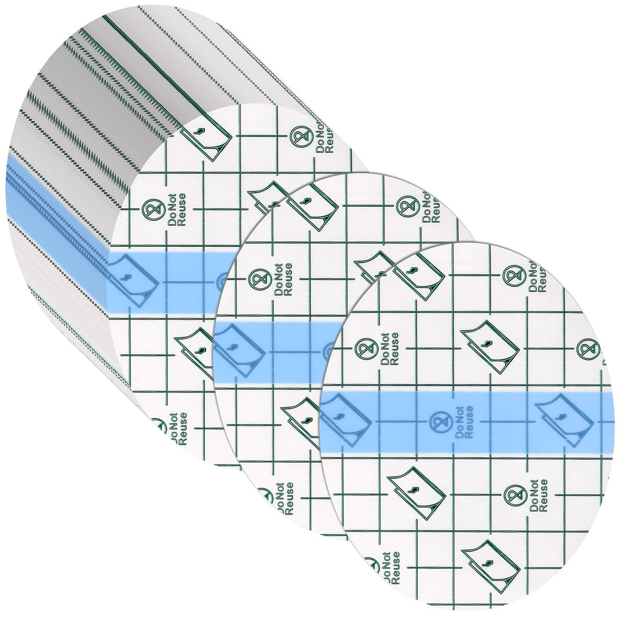 Nuanchu 60 Stück Transparente Dehnbare Klebebandagen, wasserdicht, klare Wundauflagen für Schwimmhaut, Ellipse (3,2 x 4 Zoll)