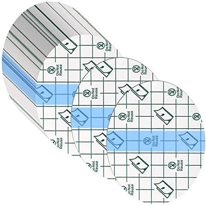 Nuanchu 60 Stück Transparente Dehnbare Klebebandagen, wasserdicht, klare Wundauflagen für Schwimmhaut, Ellipse (3,2 x 4 Zoll)