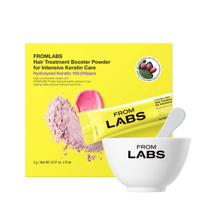 FROMLABS Haar Booster Puder für intensive Keratinpflege – 8 Einzelportionen à 2g für geschädigtes, gebleichtes und krauses Haar