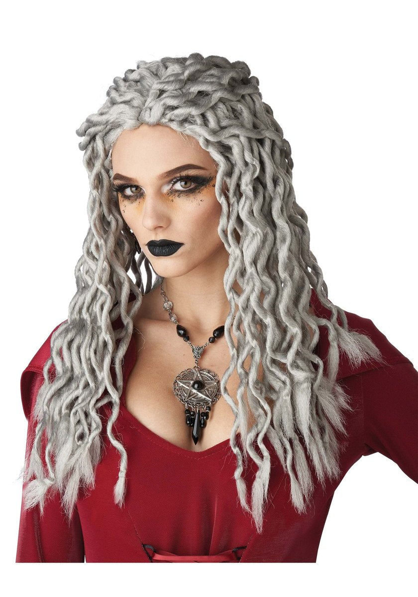 California Costumes Graue Crinkle Dreads Perücke, Grau