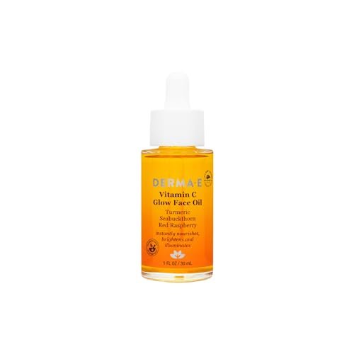 Derma E Vitamin C Glow Gesichtsöl – 30 ml | Nährendes, aufhellendes Öl mit Vitamin C, Kurkuma, Sanddorn und Himbeere für strahlende Haut
