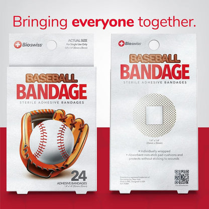 BioSwiss Baseball-förmige selbstklebende Pflaster, 24 Stück, Latexfrei, Sterile Wundversorgung