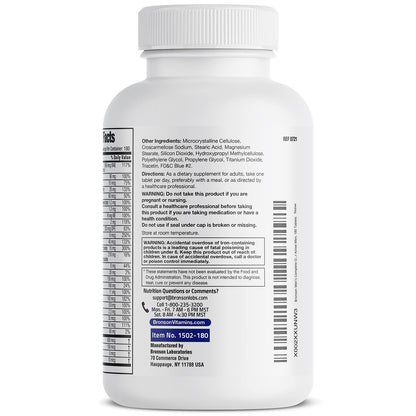 Bronson ONE Daily Men’s Complete Multivitamin Multimineral Once-Daily Multi für aktive Männer, 180 Tabletten