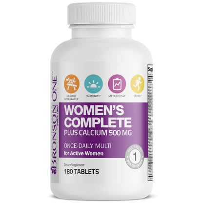 Bronson ONE Daily Frauen Multivitamin Komplett – Tägliches Multimineral für aktive Frauen, 180 Tabletten