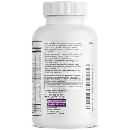 Bronson ONE Daily Frauen Multivitamin Komplett – Tägliches Multimineral für aktive Frauen, 180 Tabletten
