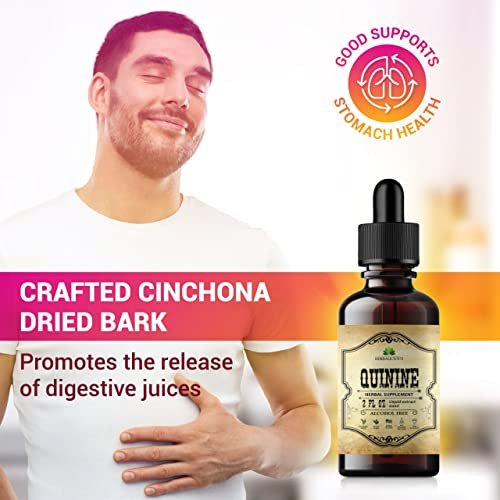 HERBALICIOUS Chinin-Flüssigextrakt 60ml – Natürliche Hilfe bei Restless Legs Syndrom, Wadenkrämpfen & Verdauung – Cinchona Officinalis Rinden Tinktur für Krämpfe, Immunsystem & Wohlbefinden