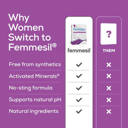 Femmesil Vaginaler Antimykotika-Seife gegen Hefepilzinfektionen für Frauen, vaginaler Juckreiz und Reizungen, dermatologisch getestet & hypoallergen zertifiziert. All-natürliche Vaginalseife (75 g)