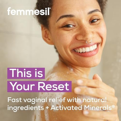 Femmesil Vaginaler Antimykotika-Seife gegen Hefepilzinfektionen für Frauen, vaginaler Juckreiz und Reizungen, dermatologisch getestet & hypoallergen zertifiziert. All-natürliche Vaginalseife (75 g)