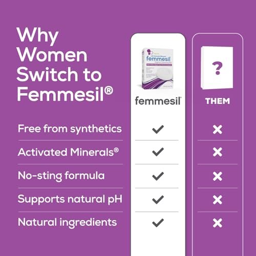 Femmesil Vaginaler Antimykotika-Seife gegen Hefepilzinfektionen für Frauen, vaginaler Juckreiz und Reizungen, dermatologisch getestet & hypoallergen zertifiziert. All-natürliche Vaginalseife (75 g)