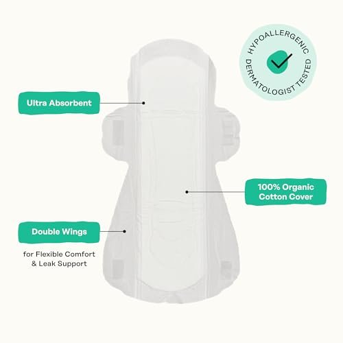The Honey Pot Company - Kräuterpads für Frauen - Bio Inkontinenz Tagespads mit Flügeln. Angereichert mit ätherischen Ölen für kühlenden Effekt & Postpartum Essentials - Damenhygiene - 16 Stk.