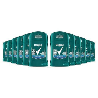 Degree Men Original Protection Antiperspirant Deodorant Cool Rush – 12er-Pack 48-Stunden-Schutz gegen Schweiß und Geruch (1,7 oz)