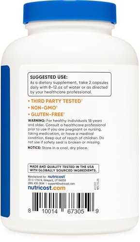 Nutricost Tribulus Terrestris Extrakt 1500mg, 240 Kapseln - 45% Saponine, 120 Portionen, Non-GMO, Glutenfrei