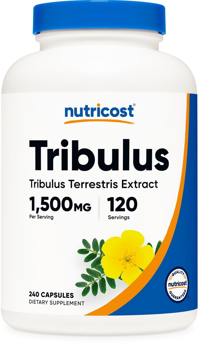 Nutricost Tribulus Terrestris Extrakt 1500mg, 240 Kapseln - 45% Saponine, 120 Portionen, Non-GMO, Glutenfrei