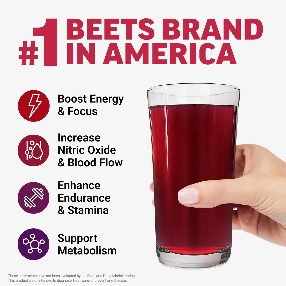 Force Factor Total Beets Energy Drink Mix – Rote-Bete-Pulver mit Nitraten für mehr Energie, Durchblutung und Ausdauer – Herzgesundheit – 30 Portionen