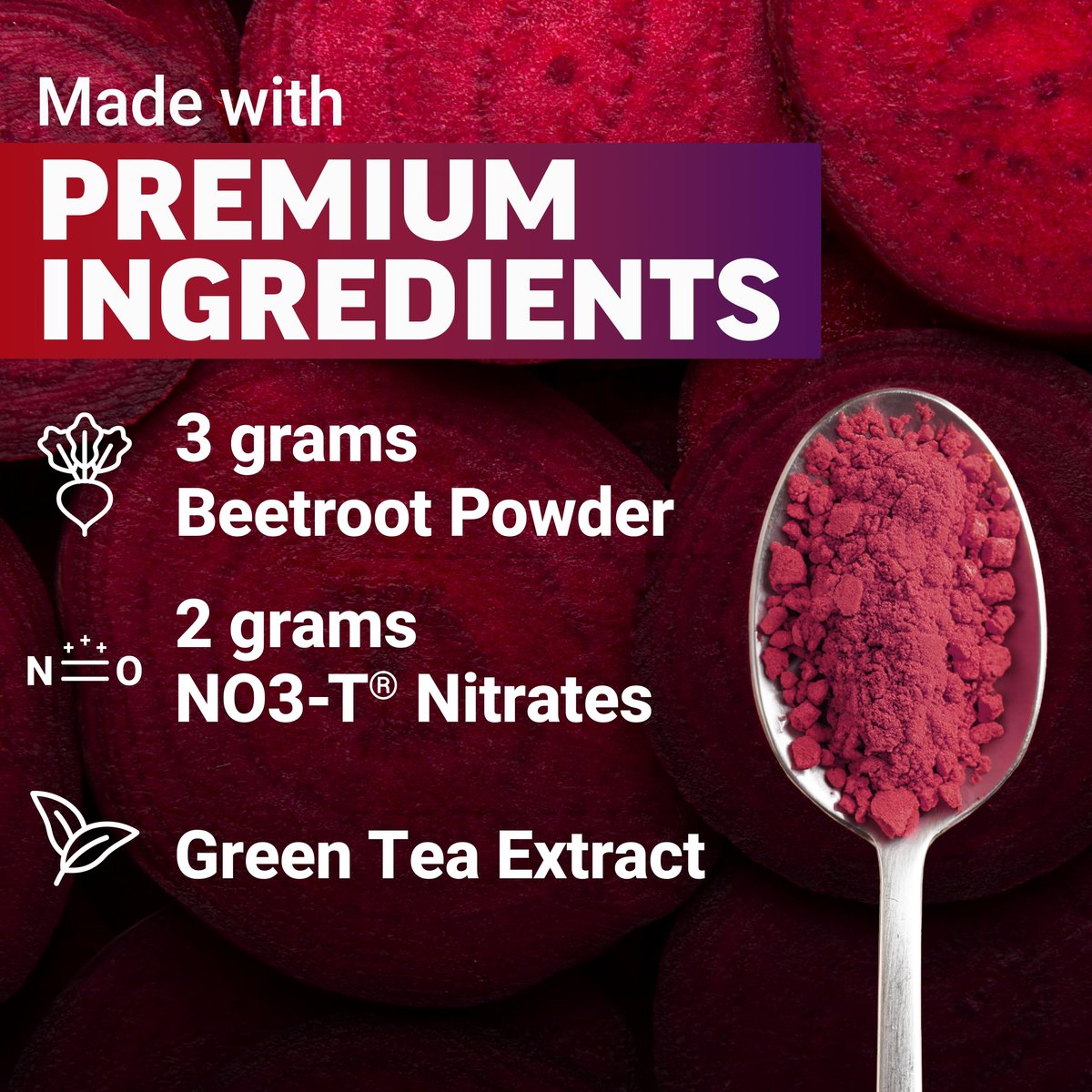 Force Factor Total Beets Energy Drink Mix – Rote-Bete-Pulver mit Nitraten für mehr Energie, Durchblutung und Ausdauer – Herzgesundheit – 30 Portionen