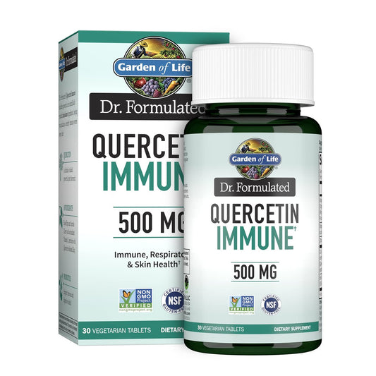 Garden of Life Quercetin Täglich – Immunsystem-Unterstützung mit Vitamin C, D & Probiotika – Dr. Formuliert – 30 Tabletten