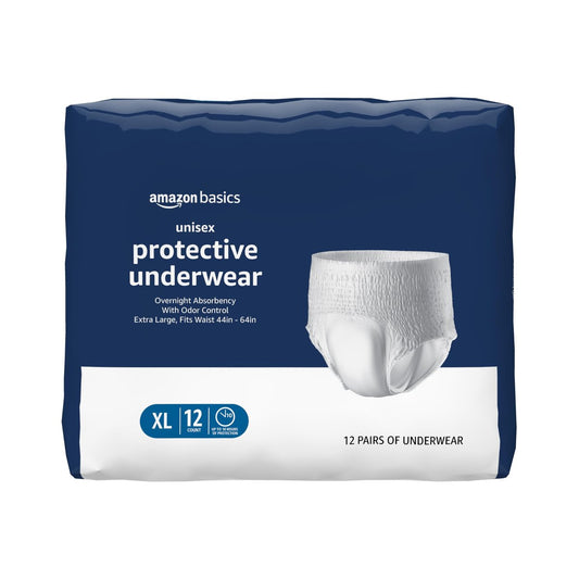 Unisex Inkontinenzslip für die Nacht, Extra Large, 12 Stück – Saugstarker Schutz aus Baumwolle