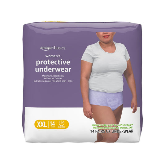 Inkontinenzslips für Frauen, maximale Saugfähigkeit, XXL, Lavendel, 14 Stück