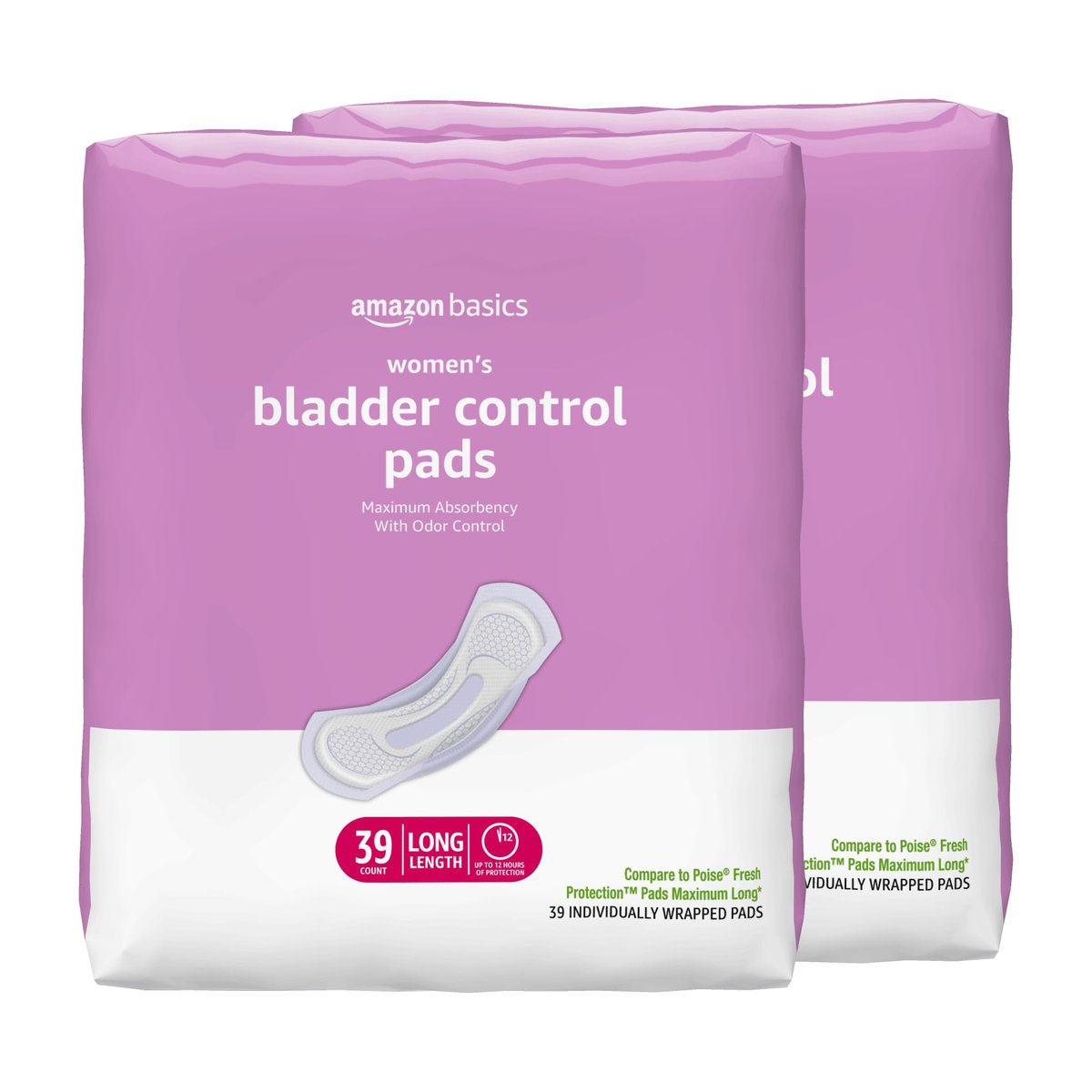Inkontinenz-Einlagen für Frauen, Postpartum, Lang, Maximale Saugfähigkeit, Blasenkontrolle, Ungeduftet, 78 Stück (2 Packungen à 39)