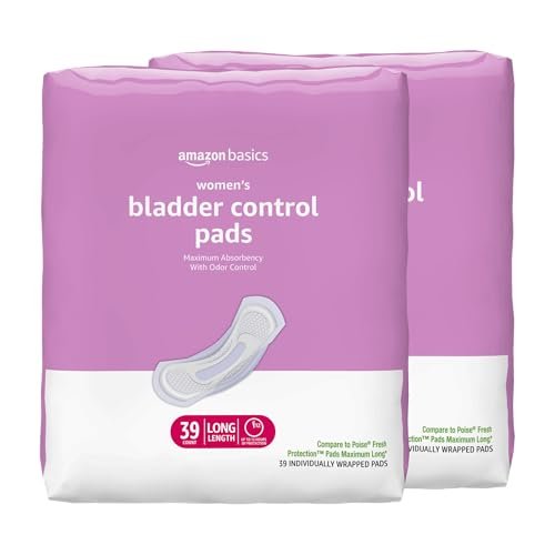Inkontinenz-Einlagen für Frauen, Postpartum, Lang, Maximale Saugfähigkeit, Blasenkontrolle, Ungeduftet, 78 Stück (2 Packungen à 39)