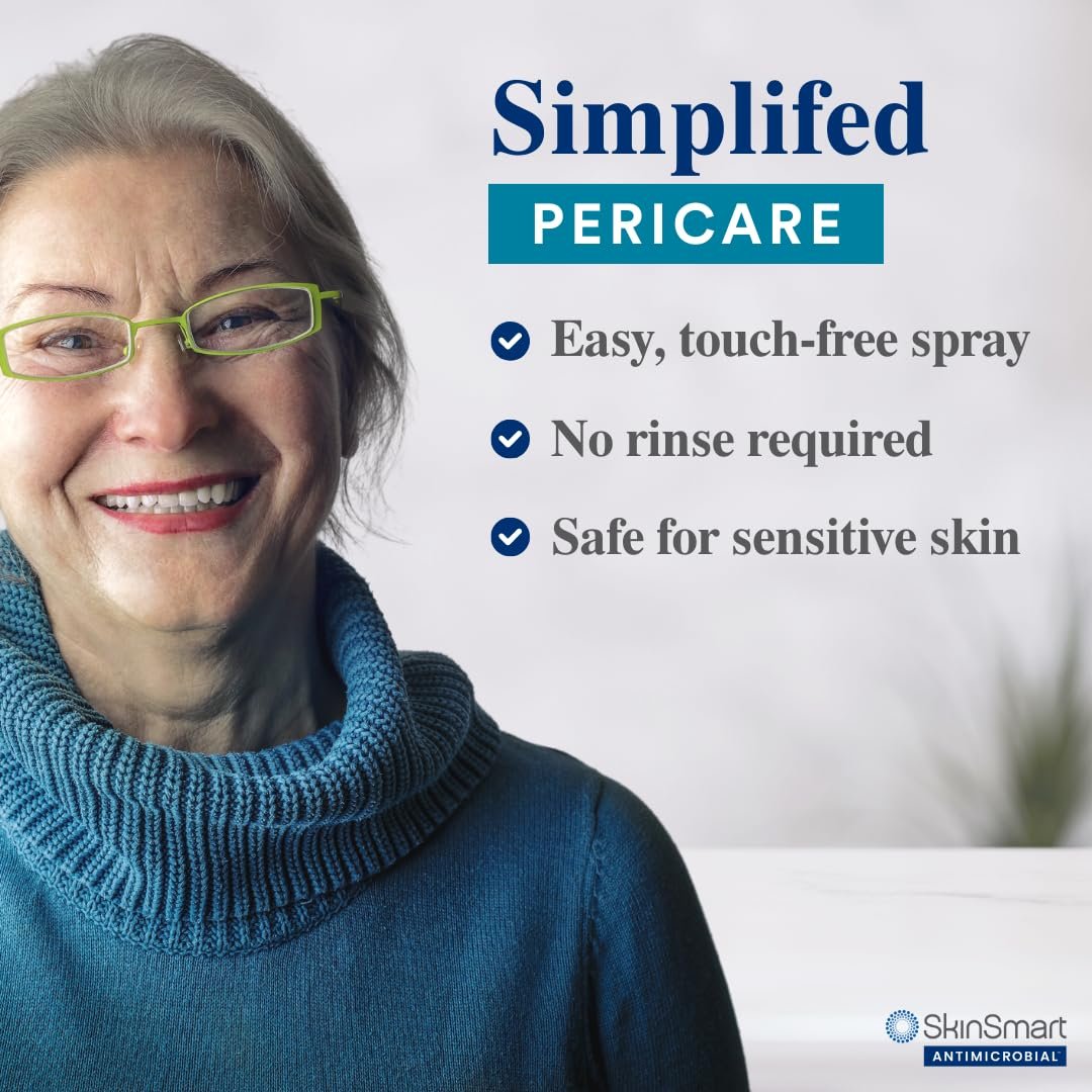SkinSmart Antimicrobial Reinigungsspray für die Intimhygiene – 237 ml, ideal für Inkontinenzpflege und Wochenbett, entfernt Bakterien