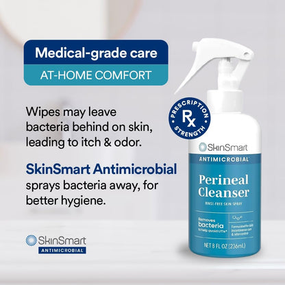 SkinSmart Antimicrobial Reinigungsspray für die Intimhygiene – 237 ml, ideal für Inkontinenzpflege und Wochenbett, entfernt Bakterien