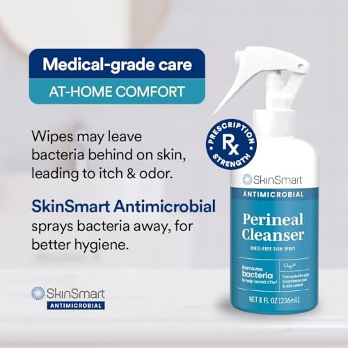 SkinSmart Antimicrobial Reinigungsspray für die Intimhygiene – 237 ml, ideal für Inkontinenzpflege und Wochenbett, entfernt Bakterien