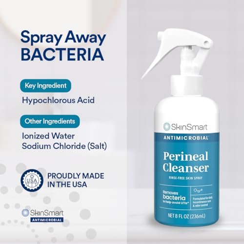 SkinSmart Antimicrobial Reinigungsspray für die Intimhygiene – 237 ml, ideal für Inkontinenzpflege und Wochenbett, entfernt Bakterien