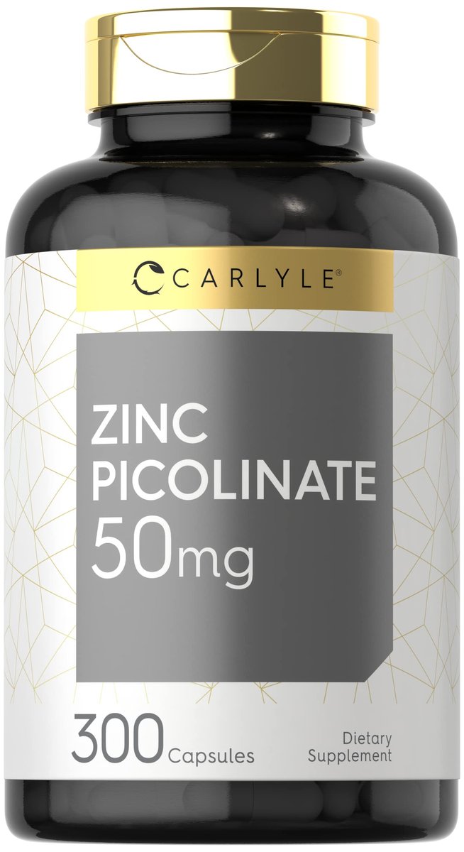 Carlyle Zink-Picolinat 50 mg Kapseln | 300 Stück | Nicht-GVO & Glutenfrei
