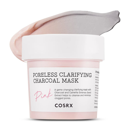 COSRX Pink Pore Clarifying Charcoal Mask – 110g, Reinigende Gesichtsmaske gegen Mitesser & Unreinheiten, Farbwechsel-Effekt