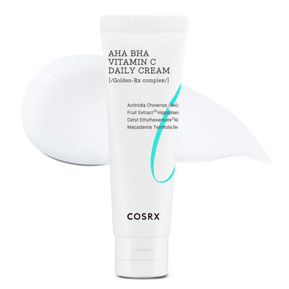 COSRX AHA BHA VITAMIN C Daily Cream 1.69 fl. oz 50 ml – Anti-Aging Gesichtscreme, polsternde Hautpflege mit natürlichen Fruchtextrakten, Korean Skincare
