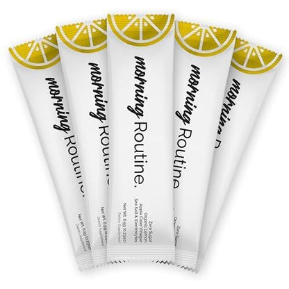 ROUTINE Morning Daily Hydration | Elektrolyt-Pulver-Päckchen | Zitrone, Apfelessig & Meersalz | Zuckerfrei, Keto & Paleo | 3. Partei getestet, 5 Sticks