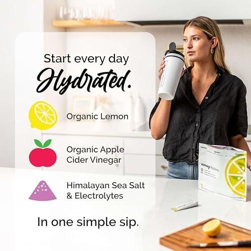 ROUTINE Morning Daily Hydration | Elektrolyt-Pulver-Päckchen | Zitrone, Apfelessig & Meersalz | Zuckerfrei, Keto & Paleo | 3. Partei getestet, 5 Sticks