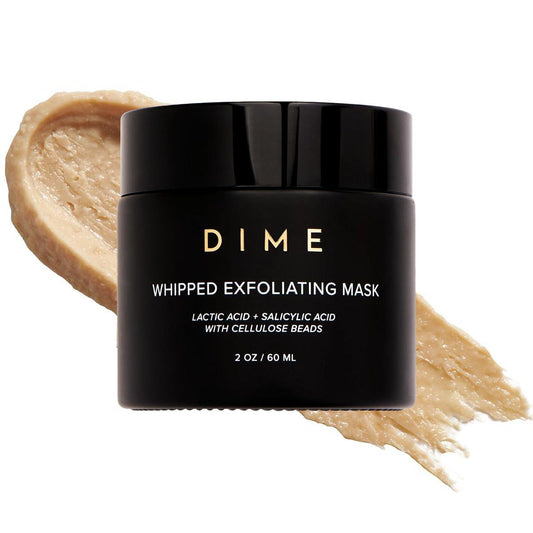 DIME Beauty Peeling-Gesichtsmaske - Sanftes Peeling mit Salicylsäure, Milchsäure und 3-Größen-Celluloseperlen, Porenreinigung, glättender Gesichts-Peeling - 60 ml