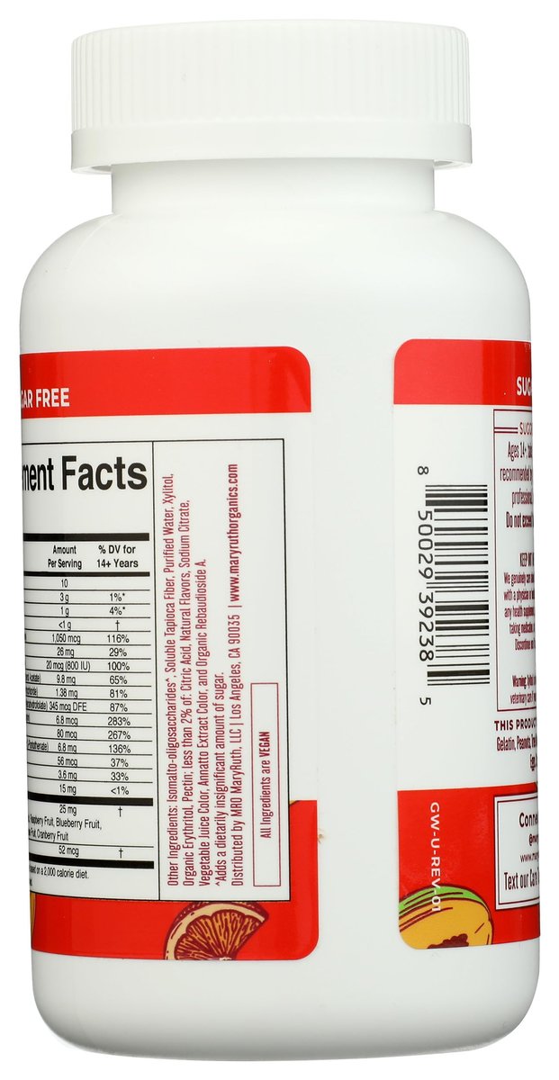 MARYRUTH'S Multivitamin Gummies für Männer | Vitamin A, C, D, E, B6, B12, Biotin, Zink | Energie-Stoffwechsel | Immunsystem | Knochengesundheit | Zelluläre Gesundheit | Vegan | Ohne Gentechnik | Gluten- & zuckerfrei | 60 Stück