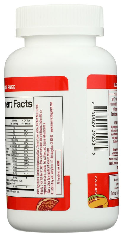 MARYRUTH'S Multivitamin Gummies für Männer | Vitamin A, C, D, E, B6, B12, Biotin, Zink | Energie-Stoffwechsel | Immunsystem | Knochengesundheit | Zelluläre Gesundheit | Vegan | Ohne Gentechnik | Gluten- & zuckerfrei | 60 Stück