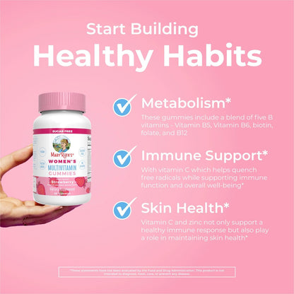 MaryRuth Organics Immun-Unterstützung Multivitamin Gummis für Frauen | Zuckerfrei | Vegan | 60 Stück