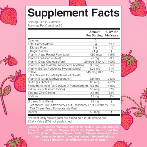 MaryRuth Organics Immun-Unterstützung Multivitamin Gummis für Frauen | Zuckerfrei | Vegan | 60 Stück
