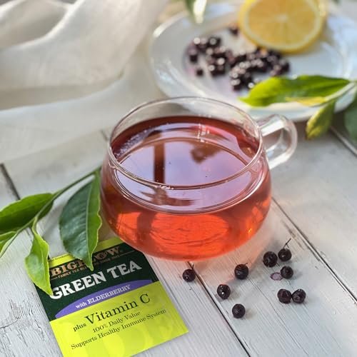 Bigelow Tee Grüner Tee mit Holunderbeere und Vitamin C, koffeinhaltig, 18 Teebeutel (Packung mit 1)