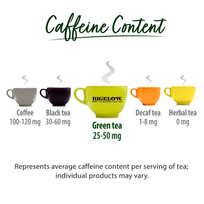 Bigelow Tee Grüner Tee mit Holunderbeere und Vitamin C, koffeinhaltig, 18 Teebeutel (Packung mit 1)