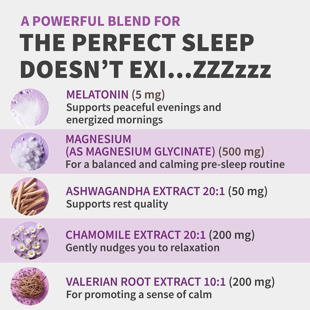 12-in-1 Melatonin Schlafkapseln - Natürliche Schlafhilfe für Erwachsene mit Melatonin 5mg und Magnesiumglycinat 500mg, Schlafmittel mit Ashwagandha, L-Theanin, Baldrianwurzel, GABA, 5-HTP (90 Kapseln, Packung mit 1)