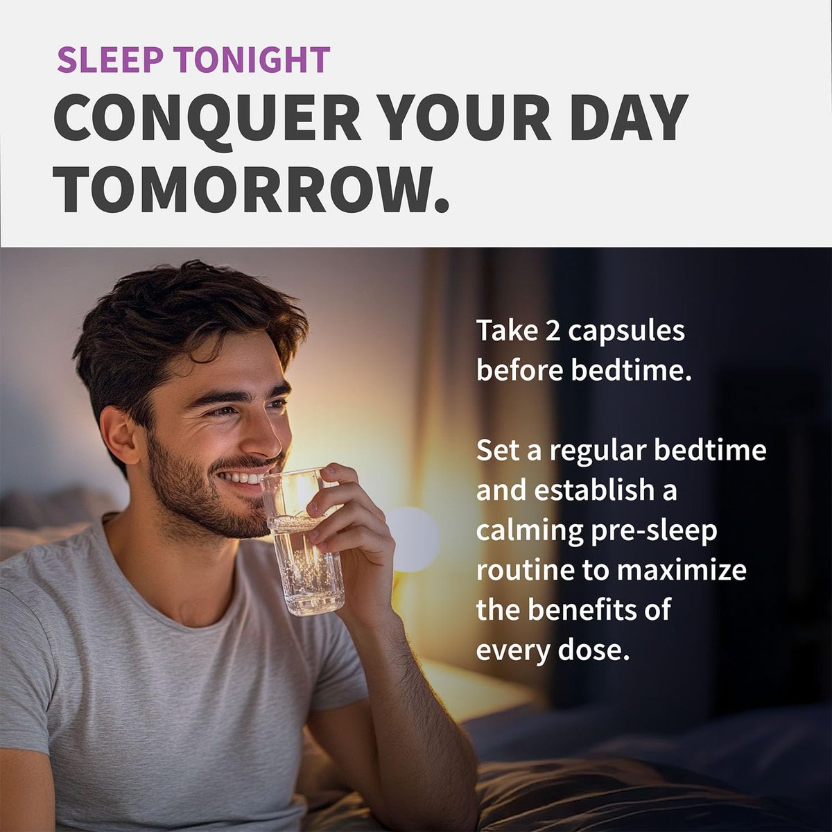 12-in-1 Melatonin Schlafkapseln - Natürliche Schlafhilfe für Erwachsene mit Melatonin 5mg und Magnesiumglycinat 500mg, Schlafmittel mit Ashwagandha, L-Theanin, Baldrianwurzel, GABA, 5-HTP (90 Kapseln, Packung mit 1)