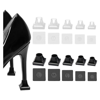 SooGree 10 Paar High Heel Protektoren – 5 Größen Absatzreparaturkappen & Absatzstopper für Outdoor-Hochzeiten, Gras, Kies, Steine und Risse – verhindert Einsinken