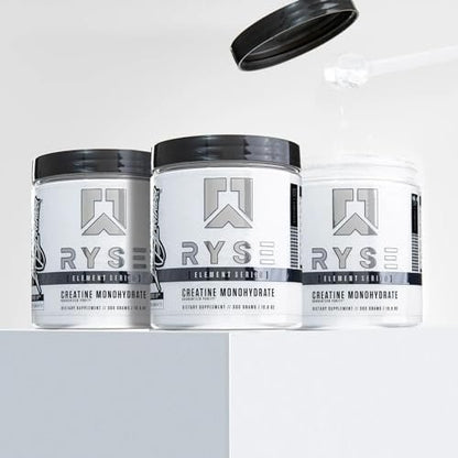 RYSE Creatin-Monohydrat-Pulver – geschmacksneutral – unterstützt Männer & Frauen beim Muskelaufbau, Kraft, Leistung und Ausdauer – hilft Müdigkeit zu reduzieren und die Erholung zu verbessern – 60 Portionen