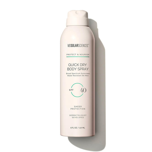 MDSolarSciences Quick Dry Body Spray SPF 40 – Wasserfester Breitband-Sonnenschutz mit indischer Stachelbeere, Vitamin C & Antioxidantien – Nicht-Aerosol – Sicher für empfindliche Haut (6 Fl Oz)
