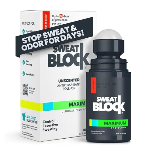 SweatBlock Maximum Strength Roll-On Antiperspirant – Starke Schweiß- und Geruchskontrolle bei Hyperhidrose, 35 ml