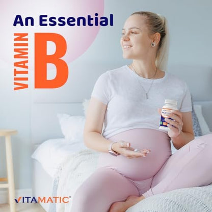 Vitamatic Folsäure 5 mg (5000 mcg) – 120 vegane Tabletten pro Flasche | Packung mit 2 (insgesamt 240 Tabletten) Vitamin B9 (Folat) | Unterstützt Herzgesundheit, Gehirnfunktion und pränatales Wohlbefinden